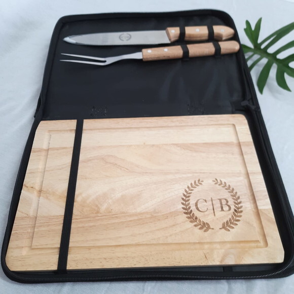 Kit Churrasco 3 Peças com Tábua 3328 - Personalizado