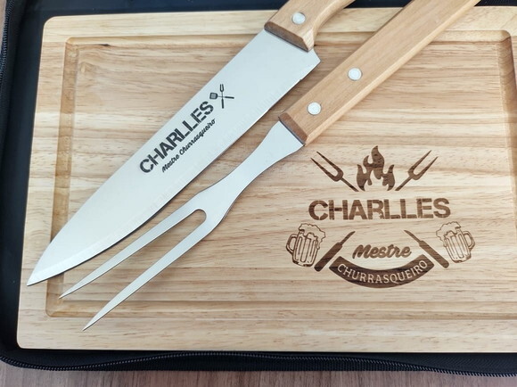 Kit Churrasco 3 Peças com Tábua 3328 - Personalizado