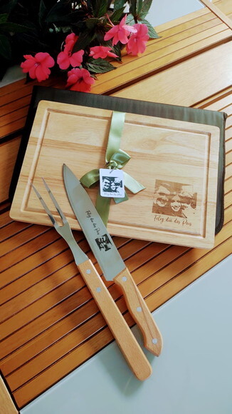 Kit Churrasco 3 Peças com Tábua 3328 - Personalizado