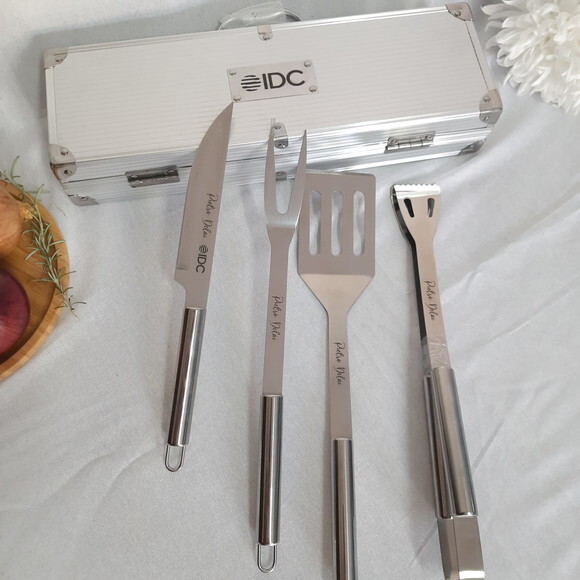 Kit Churrasco 4 Peças Personalizado Maleta de Alumínio 94141