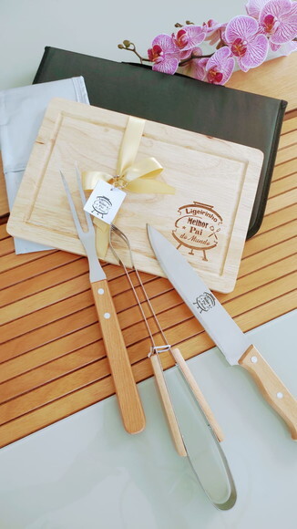 Kit Churrasco 5 Peças com Tabua Cod 143223 - Personalizado