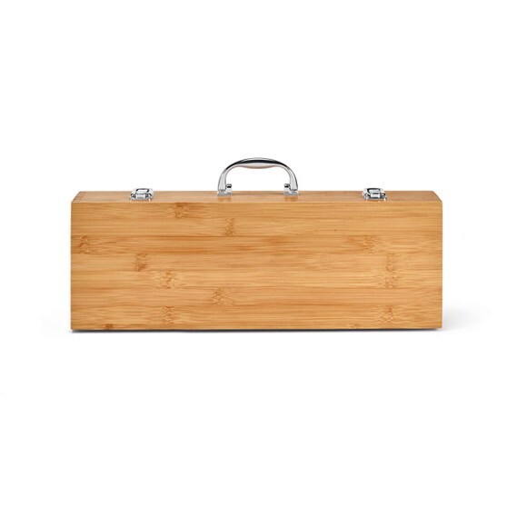 Kit Churrasco Maleta Bambu - Cod 93844 - Personalizado