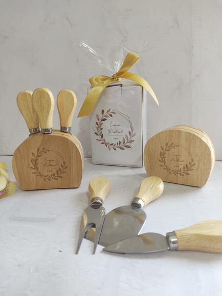 Kit Queijo 3 Peças Base de Bambu - 13376 - Personalizado