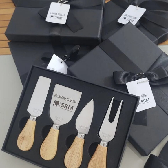 Kit Queijo 4 Peças em Estojo de Papelão - 06222