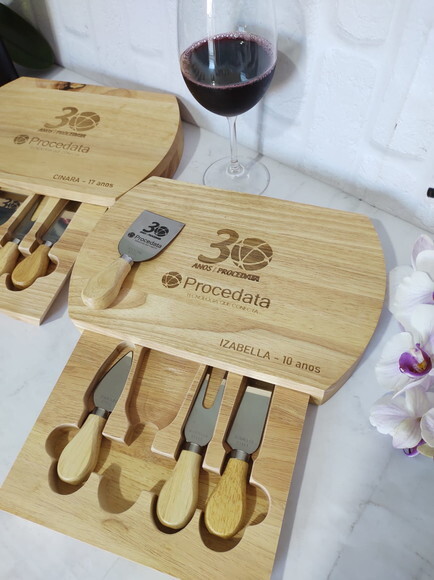 Kit Queijo Luxo - 5 Peças - 05222 - Personalizado