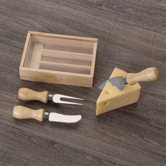 Kit Queijo Personalizado 03 Peças - 143002 - para Padrinhos