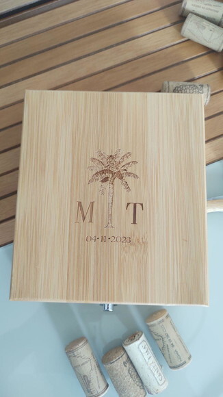 Kit Vinho Bambu - 94190 - para Padrinhos- Casamento