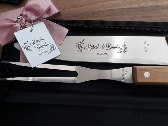 Padrinhos -casamentos - Kit Churrasco Personalizado 2 Pçs