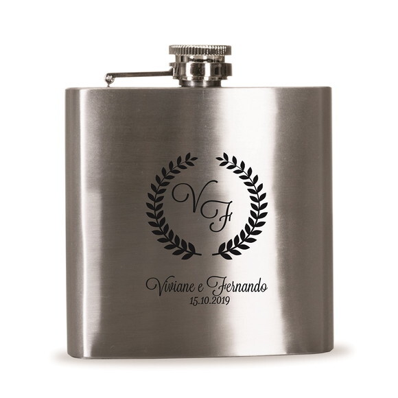 Padrinhos Cantil -porta Whisky de Inox 6oz 0390