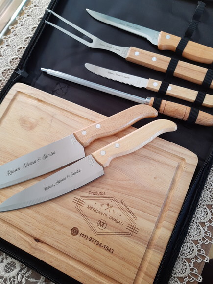 Presente Personalizado -cod 12089 - Kit Churrasco 8 Peças