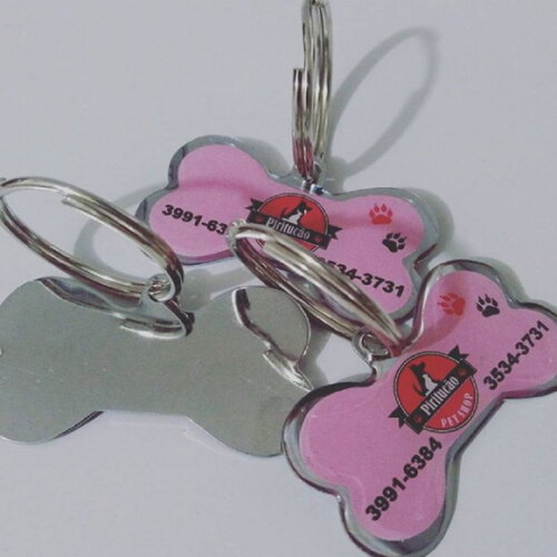 100 Unidades -chaveiro Pingente Osso Personalizado