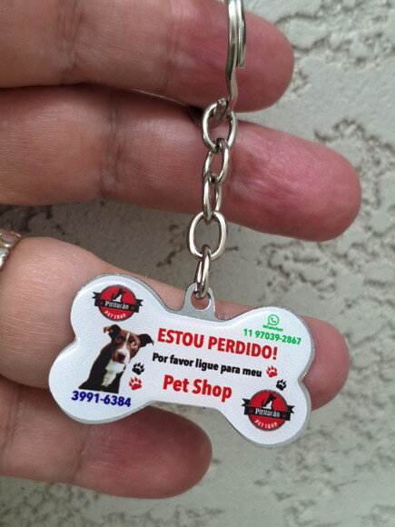 200 Unidades- Chaveiro Pingente Osso - Personalizado