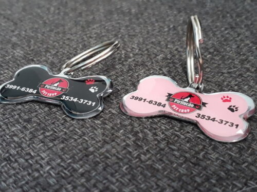 200 Unidades- Chaveiro Pingente Osso - Personalizado
