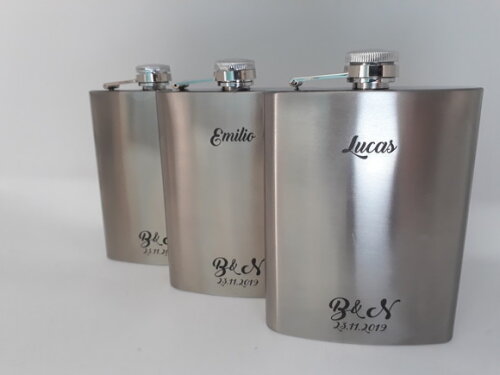 Cantil -porta Whisky de Inox 7oz 1782 - Personalizado