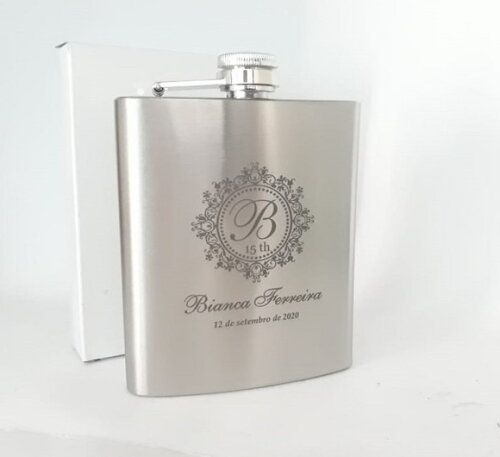 Cantil -porta Whisky de Inox 7oz 1782 - Personalizado