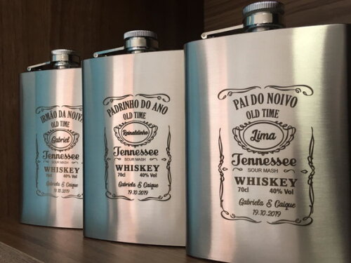 Cantil -porta Whisky Personalizado de Inox 8oz 141306