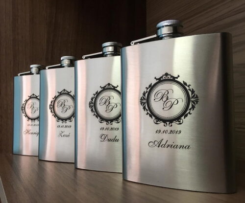 Cantil -porta Whisky Personalizado de Inox 8oz 141306