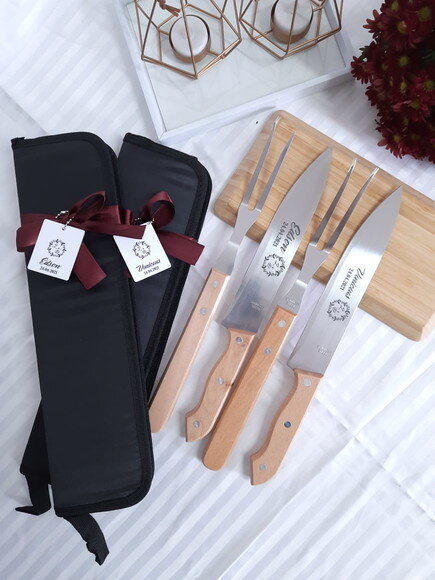 Casamento Padrinho Kit Churrasco Personalizado 2 Pçs