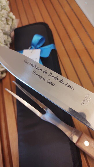 Casamento Padrinho Kit Churrasco Personalizado 2 Pçs
