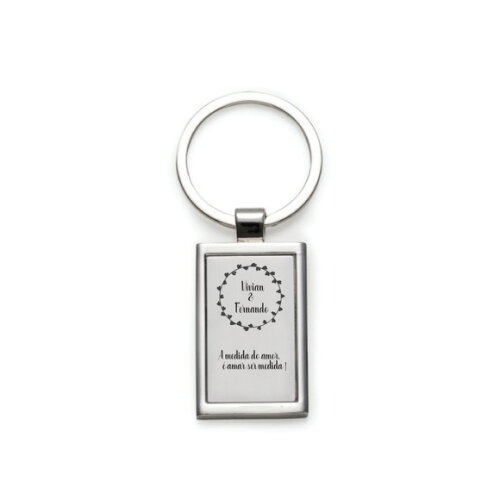 Chaveiro Metal Retangular 1955 - 10 Unidades