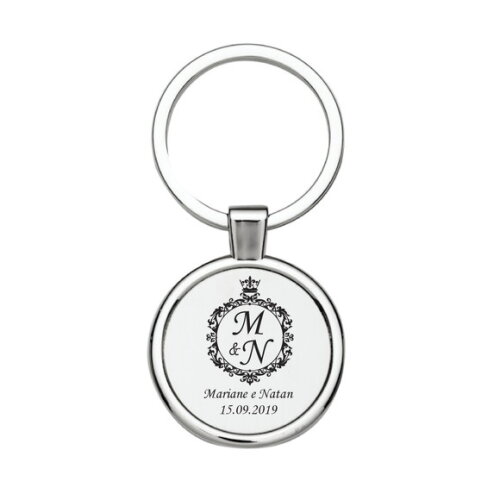 Chaveiro Metal Redondo Personalizado 1655 - 30 Unidades