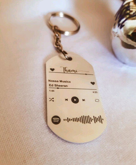 Chaveiro Tag - Spotify -2 Unidades - Personalizado