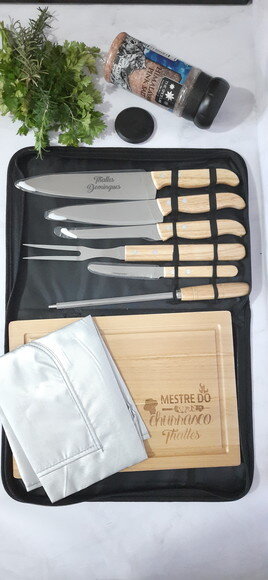Kit Churrasco Personalizado 8 Peças - 12089