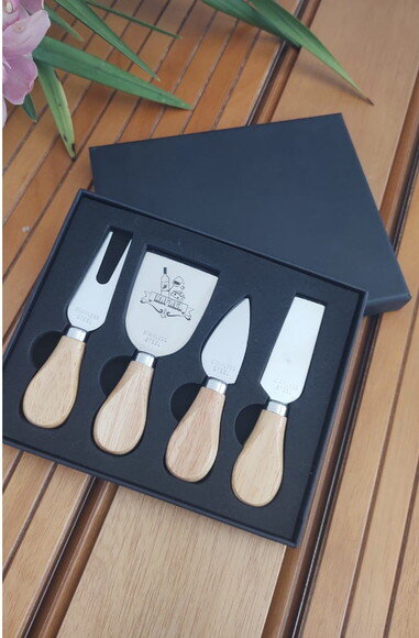 Kit Queijo Personalizado - 04 Peças - 06222 - Personalizado