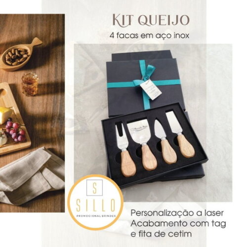 Kit Queijo Personalizado - 04 Peças - 06222
