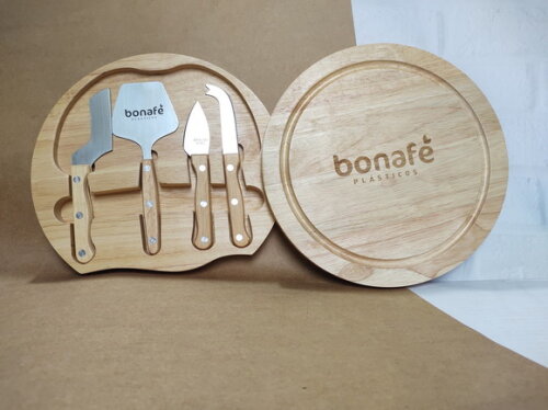 Kit Queijo Personalizado para Padrinhos - 8542 - 05 Peças
