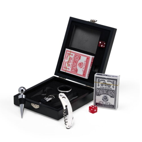 Kit Vinho Personalizado com Baralho - 08128