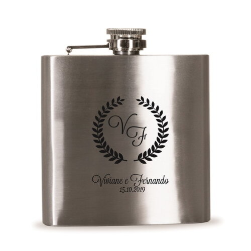 Padrinhos Cantil -porta Whisky de Inox 6oz 0390