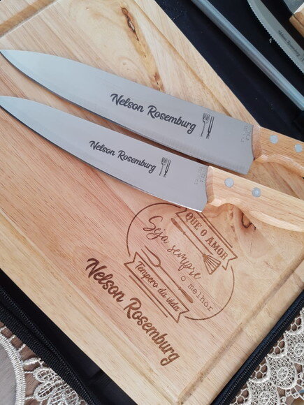 Presente Personalizado -cod 12089 - Kit Churrasco 8 Peças
