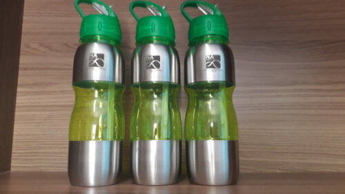 Squeeze 600 ml -inox e Plastico - Personalizada
