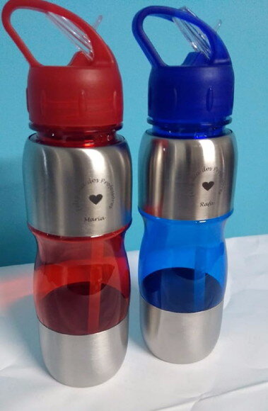 Squeeze Personalizado 600 ml Inox #adoteumasqueeze 2048