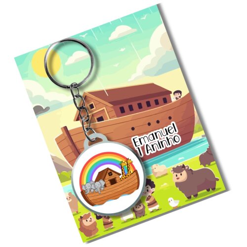 Chaveiro Personzalizado Arca de nóe + card e embalagem * adesivado - Cópia - Cópia