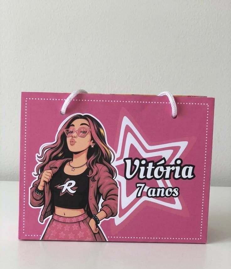 kit 10 sacolinhas personalizadas Emily Vick PEGUE E MONTE