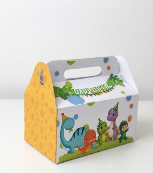 caixa maleta lembracinha para festa dino baby