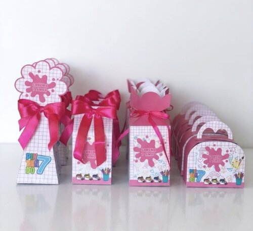 kit 20 caixinhas personalizadas pintando o 7 lembracinhas para festa