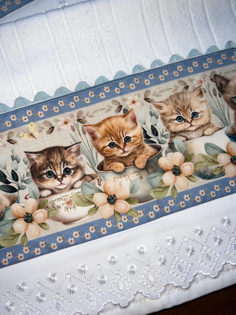 Toalha de Rosto Gatinhos
