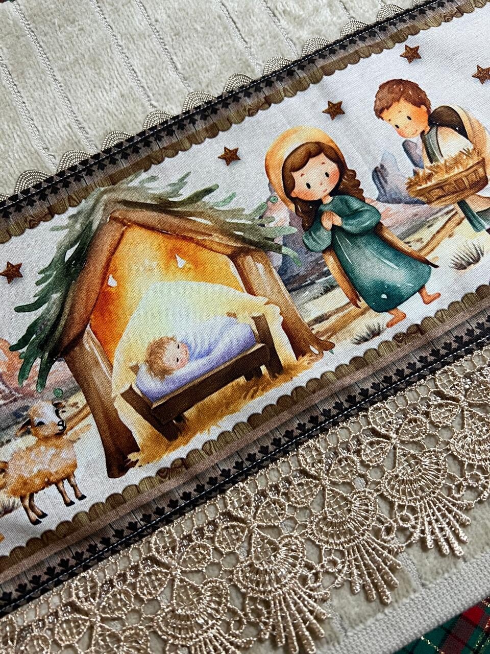 Toalha de Rosto Presépio de Natal