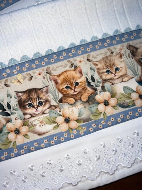 Toalha de Rosto Gatinhos