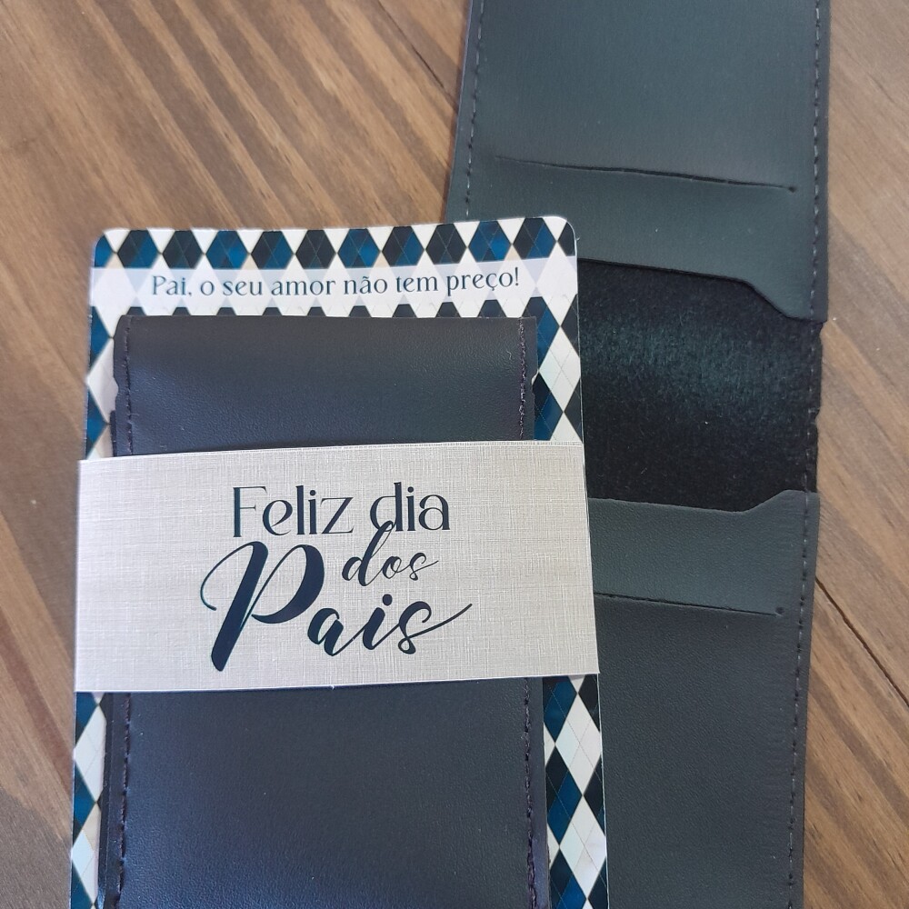 Porta cartão com card personalizado Dia dos Pais