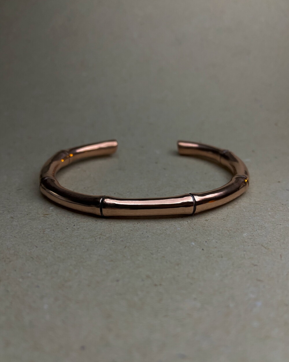 Pulseira Bambu em Cobre Maciço - Ajustável e Sob Medida