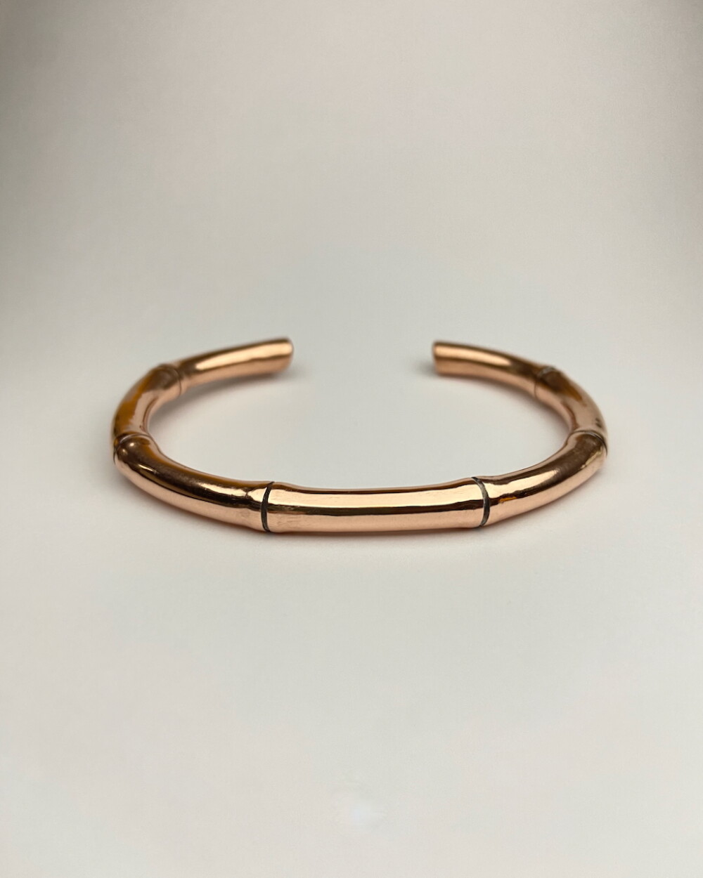 Pulseira Bambu em Cobre Maciço - Ajustável e Sob Medida