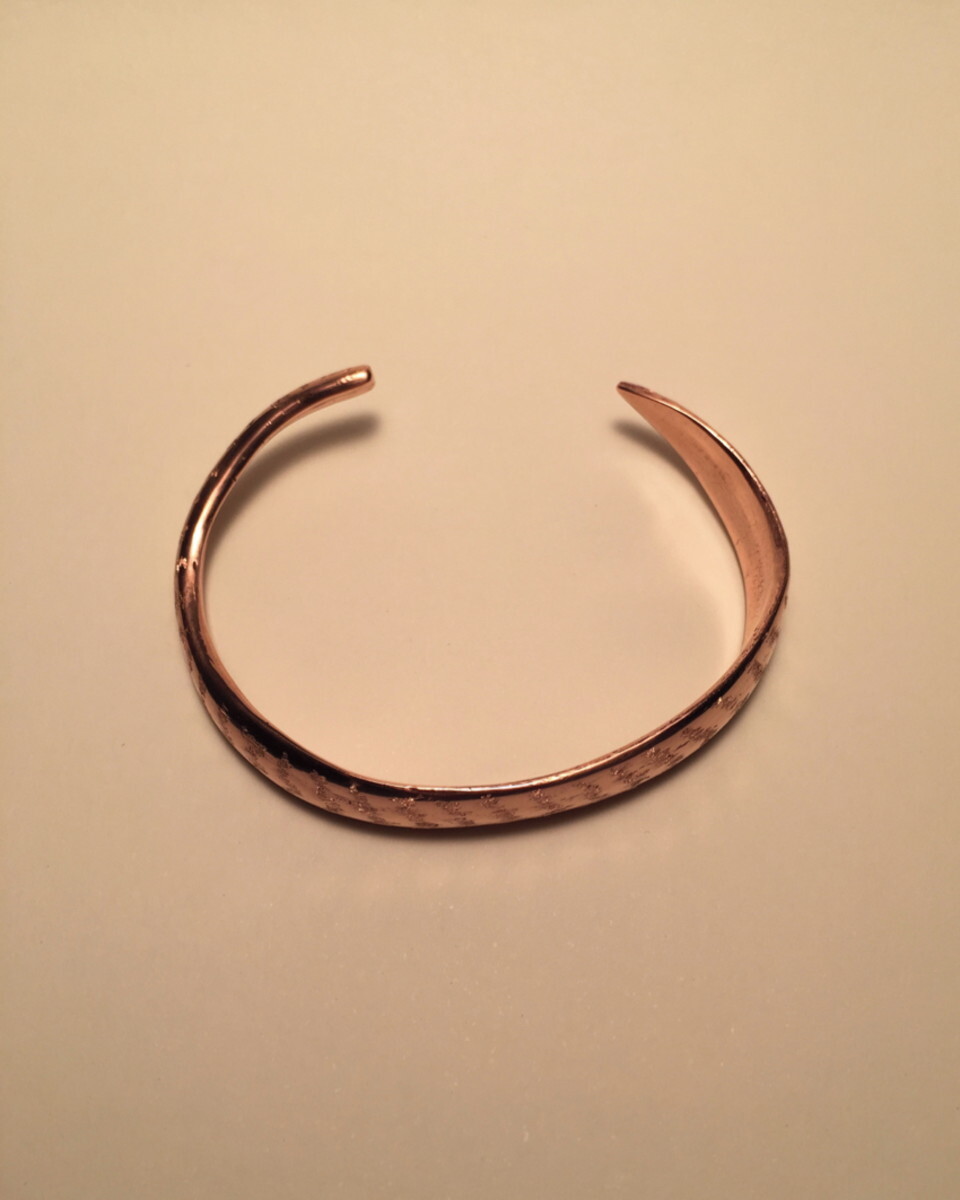 Pulseira de Cobre Espada de São Jorge Cuff Espiralada