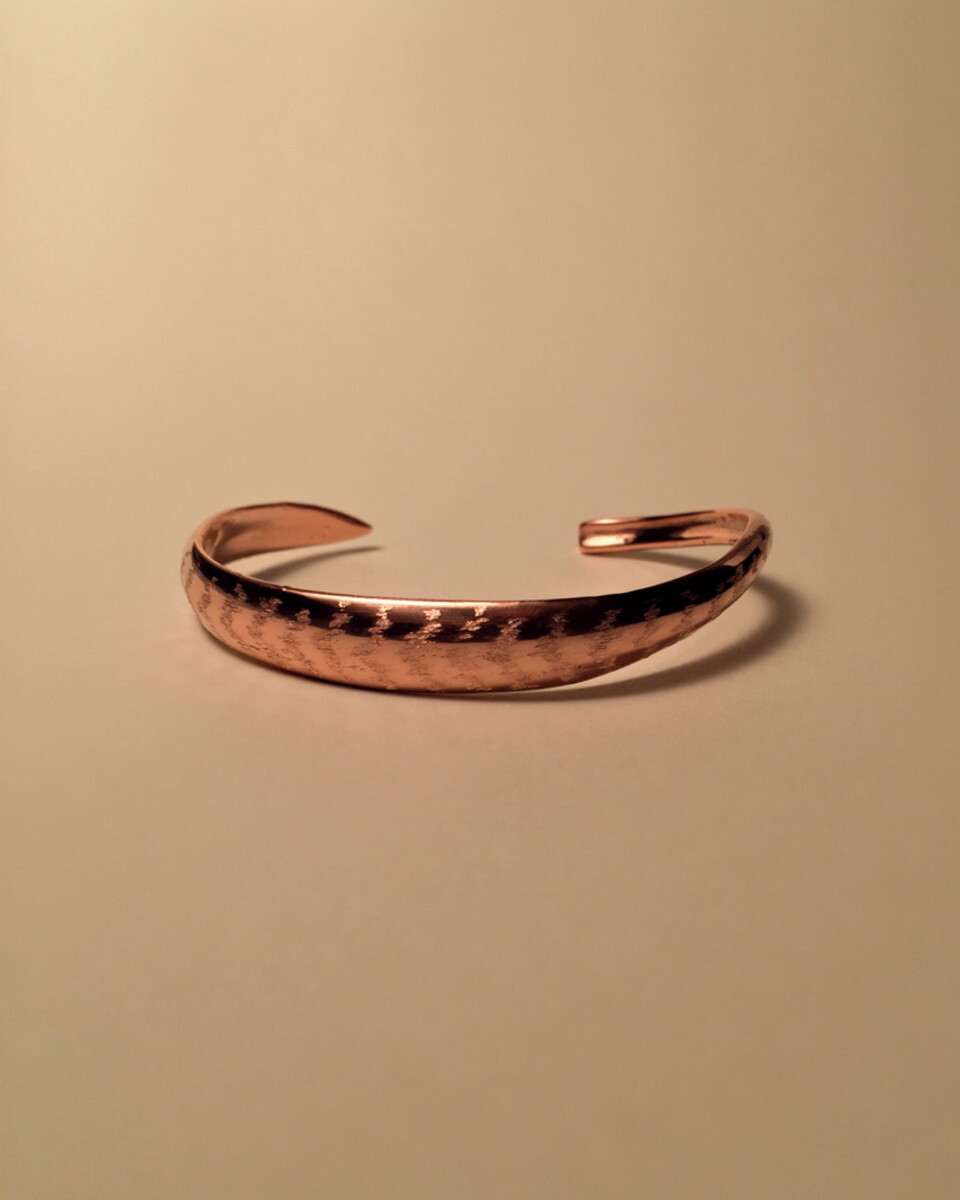 Pulseira de Cobre Espada de São Jorge Cuff Espiralada