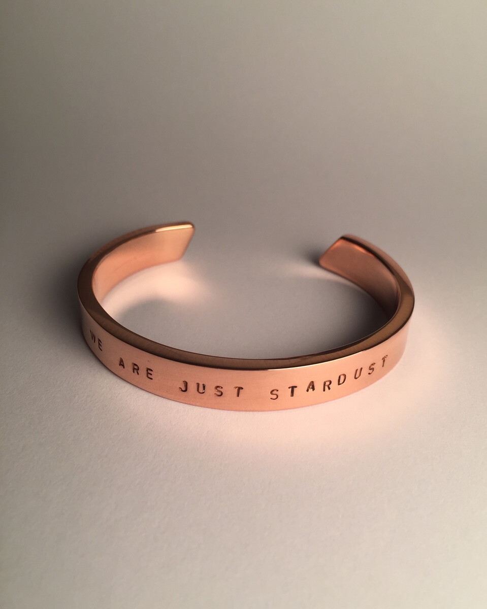 Pulseira de Cobre Gravada Personalizável em Cobre Maciço