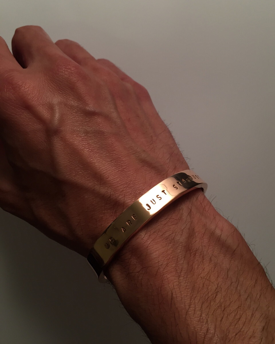 Pulseira de Cobre Gravada Personalizável em Cobre Maciço