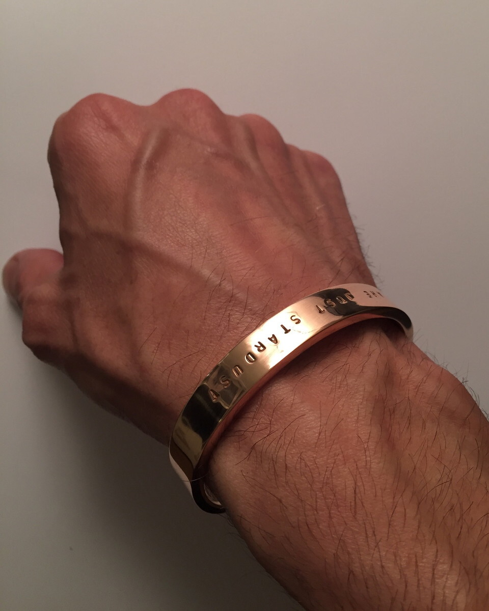 Pulseira de Cobre Gravada Personalizável em Cobre Maciço